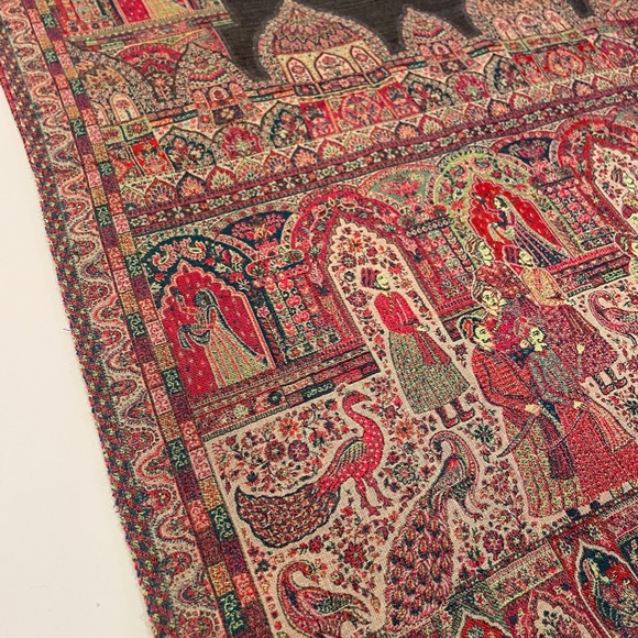 Large Pure Pashmina Kani Shawl - Picture 2 of 7